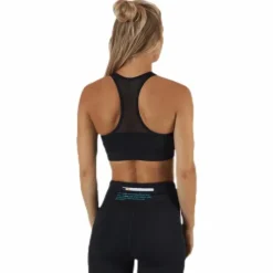 High Impact Front Zip Bra Black