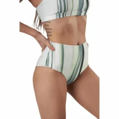 High Waist Brief White/Green