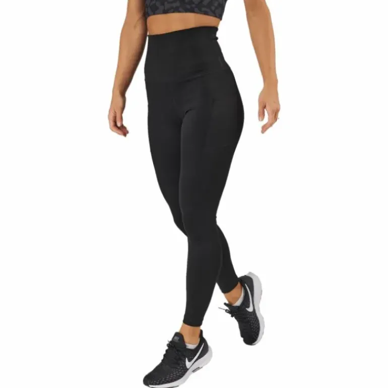 High Waist Tights - Side Pocke Black