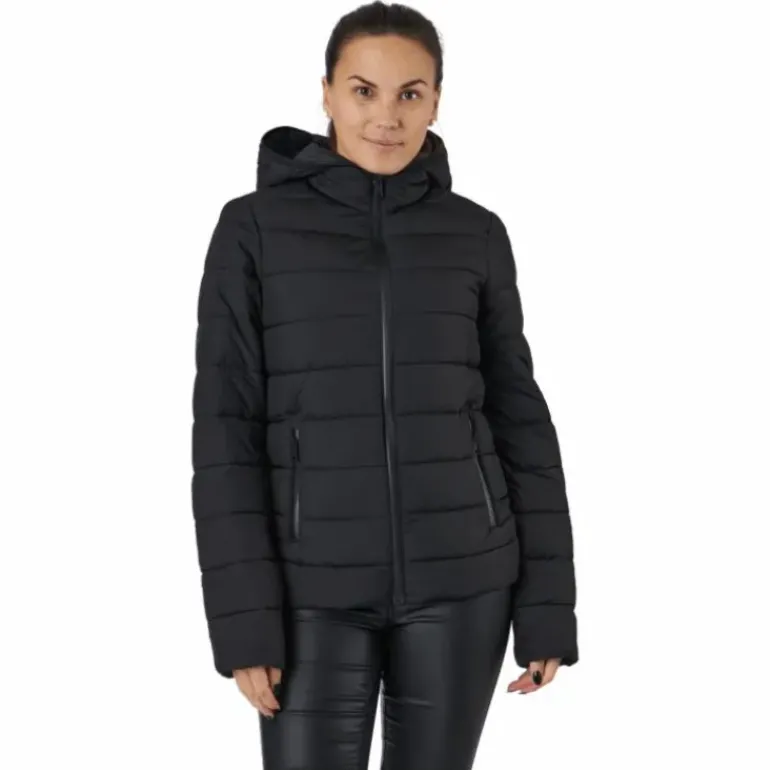 Hooded Polyfilled Jacket Black Beauty