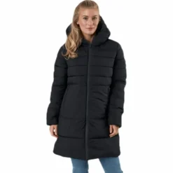 Hooded Polyfilled Jacket Black