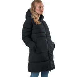 Hooded Polyfilled Jacket Black