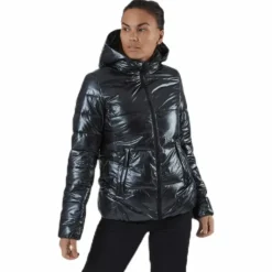 Hooded Polyfilled Jacket Black