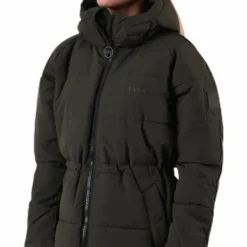 Hourglass Puffer Jacket Green
