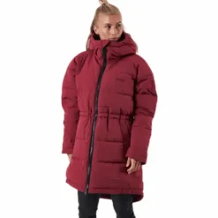 Hourglass Puffer Jacket Red