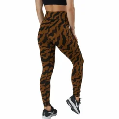 Iconic Printed 7/8 Tights Escape Brown