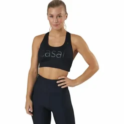 Iconic Wool Sports Bra Black Logo