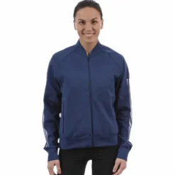 ID Knitted Bomber Jacket Blue