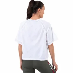 Jacquard Performance Boxy Top White