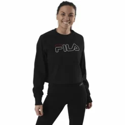 Jamina Cropped Crew Sweat Black
