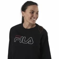 Jamina Cropped Crew Sweat Black