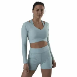 Jana Ls Train Crop Top Grey