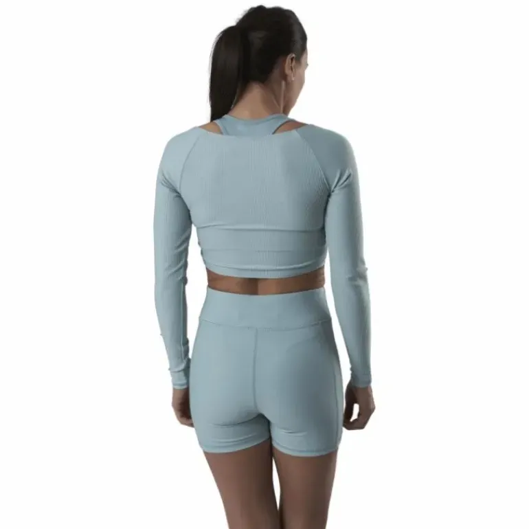 Jana Ls Train Crop Top Grey
