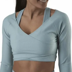 Jana Ls Train Crop Top Grey