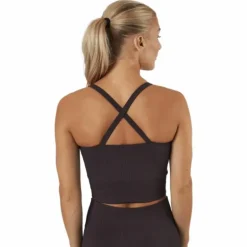 Janing W Rib Seamless Bra Deep Shale
