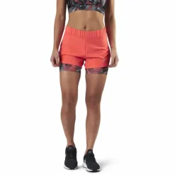 Judie Aop Loose Training Shorts Red