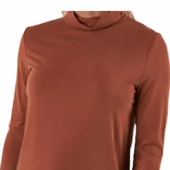 Kamala Ls Rollneck Top Brown