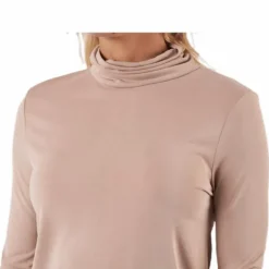 Kamala Ls Rollneck Top Beige
