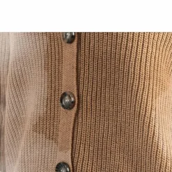 Karie Ls Knit Cardigan Beige