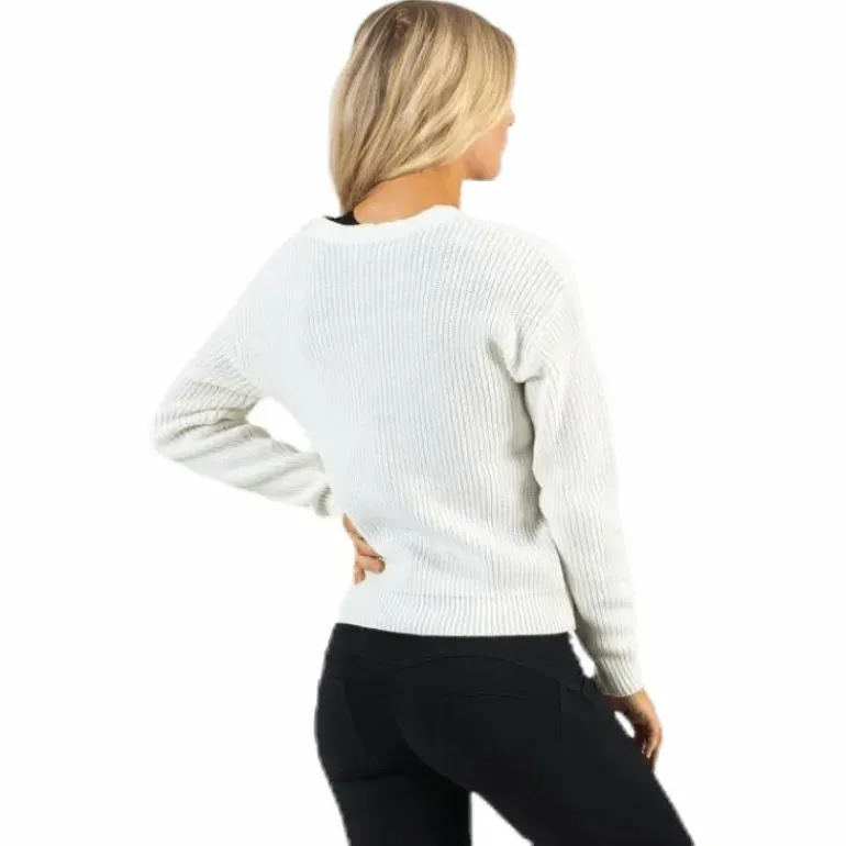 Karie Ls Knit Cardigan White