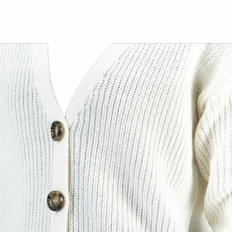 Karie Ls Knit Cardigan White