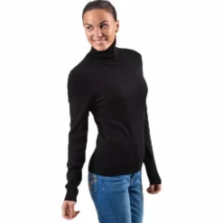 Karol L/S Rollneck Pullover Knt Black