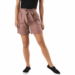 Kira Belt Shorts Brown