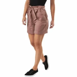 Kira Belt Shorts Brown