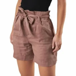 Kira Belt Shorts Brown