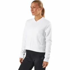 Knit Golf Bomber Jacket White