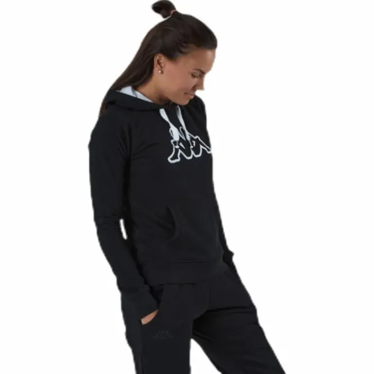 Lady Sweat Hood, Logo Zeleril White/Black