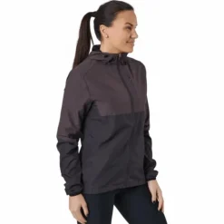 Lassie W Running Jacket With H Black Bean