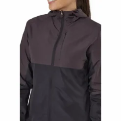 Lassie W Running Jacket With H Black Bean