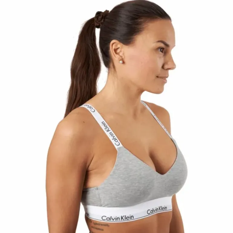 Lght Lined Bralette Grey