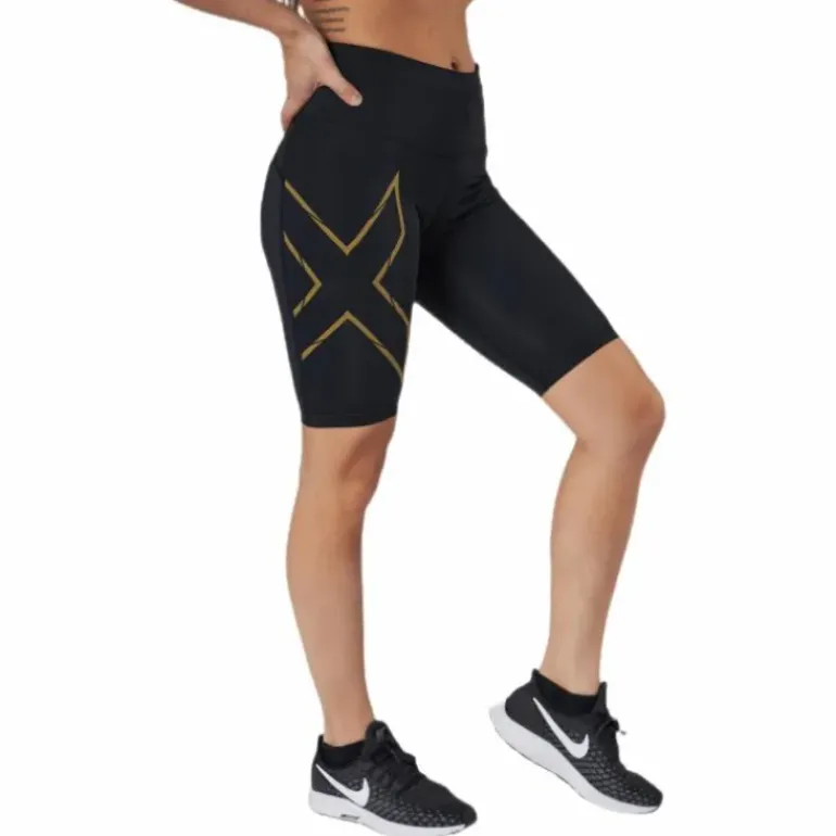 Light Speed Mid-Rise Compression Black/Gold
