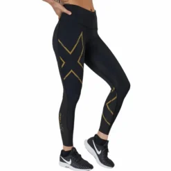 Light Speed Mid-Rise Compression Black/Gold