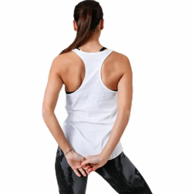 Linear Loose Tank White/Black