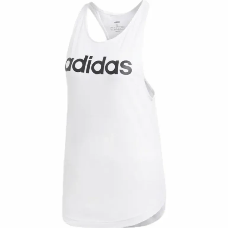 Linear Loose Tank White/Black