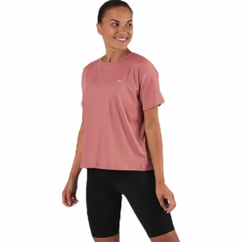 Logo Ribbed Tee Pink