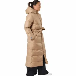 Long Beltet Coat Camel Brown