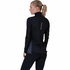Long Sleeve 1/2 Zip Top Black