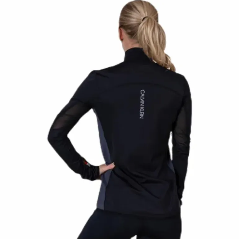 Long Sleeve 1/2 Zip Top Black