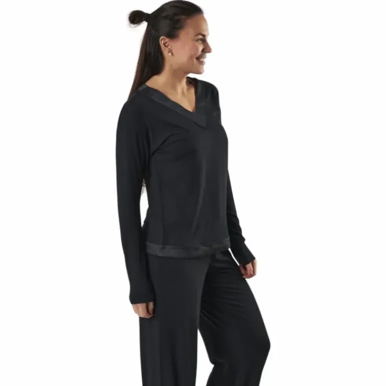 L/S V-Neck Black
