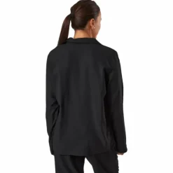 L/s V-neck (button Down) Black