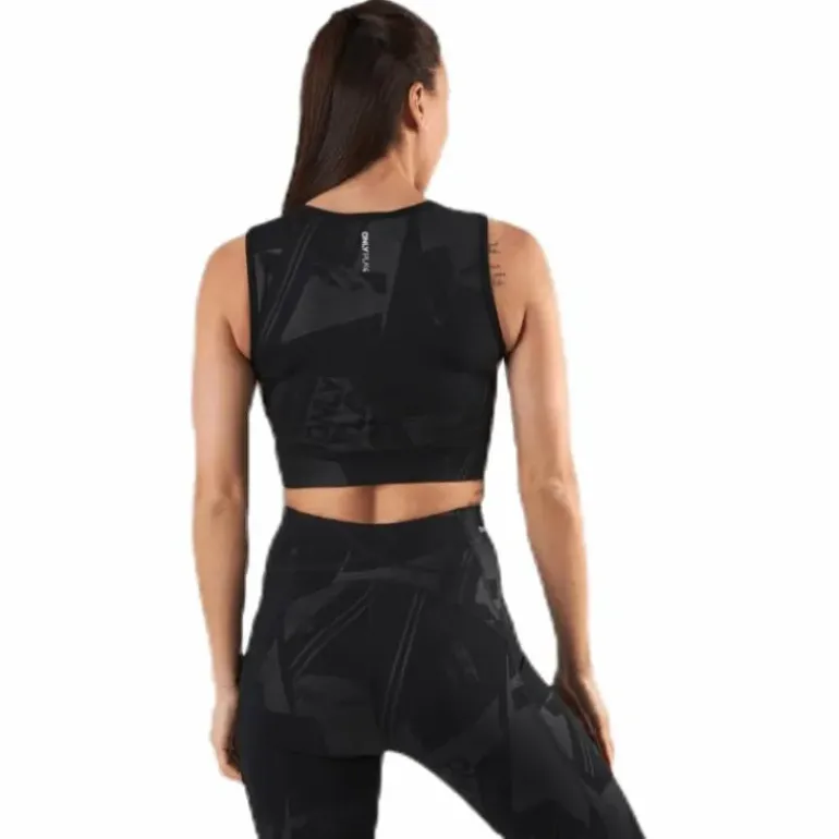 Mado Aop Cropped Training Top Black
