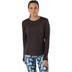 Maje W Melange L-s Tee Black Bean