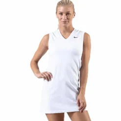 Maria Court Dress White/Black