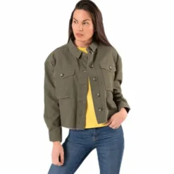 Marina Crop Jacket Green