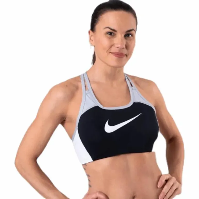 Medium Pad Logo Bra Black/Grey