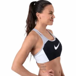 Medium Pad Logo Bra Black/Grey